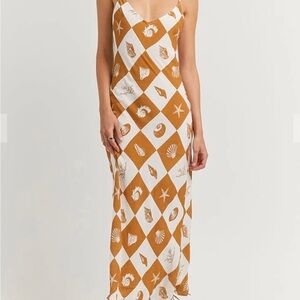 Dissh Mele Tangerine Shell Midi Dress